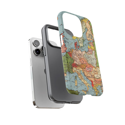Wanderlust Vintage Map of Europe iPhone Case