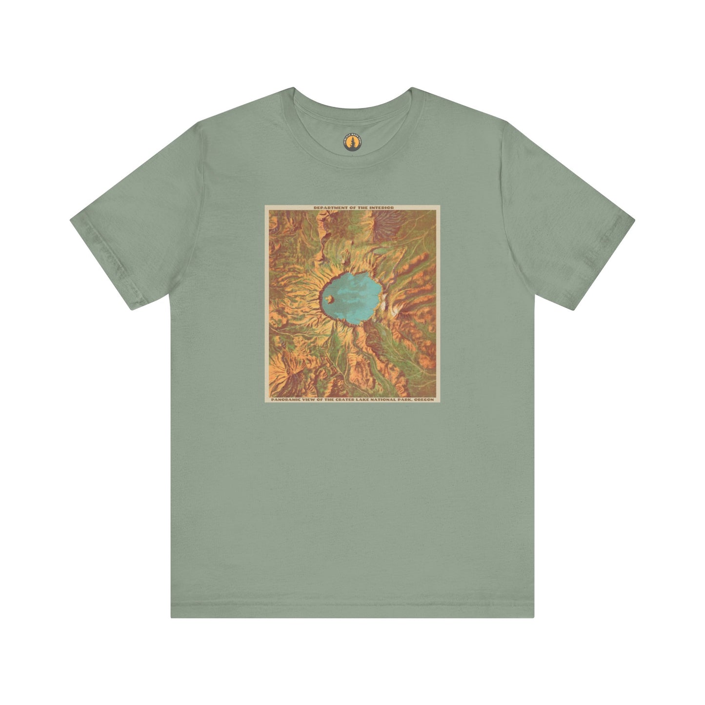 Crater Lake Vintage Map Tee
