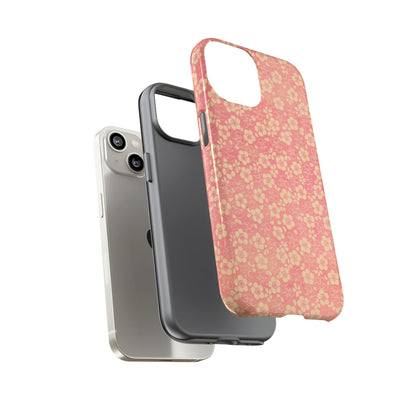 Pink Pattern Scattered Flowers iPhone Case