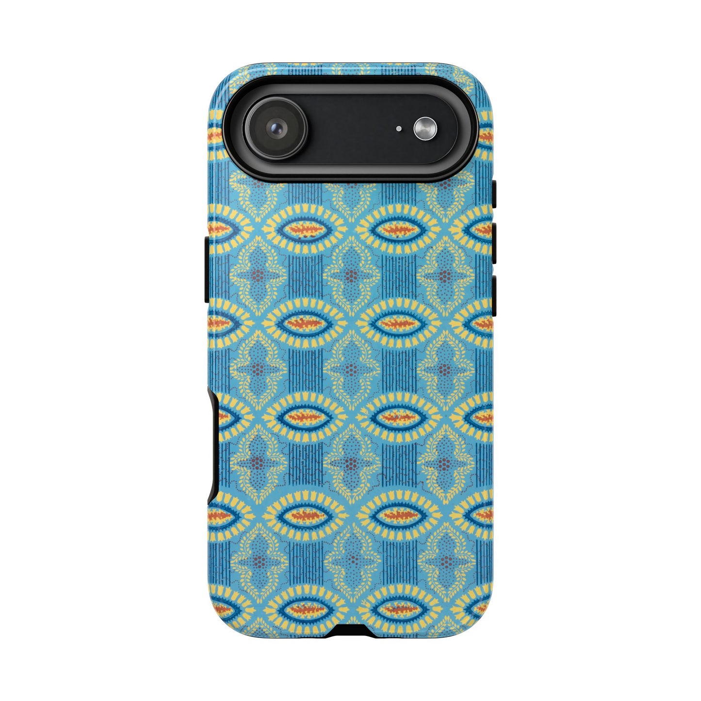Turquoise Retro Geometric iPhone Case