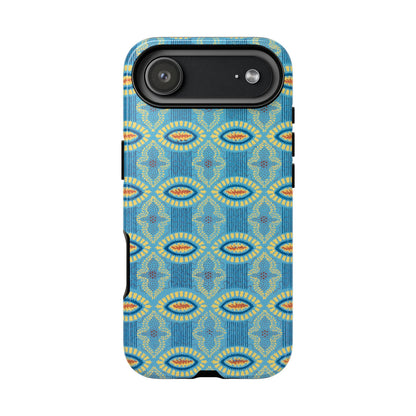 Turquoise Retro Geometric iPhone Case