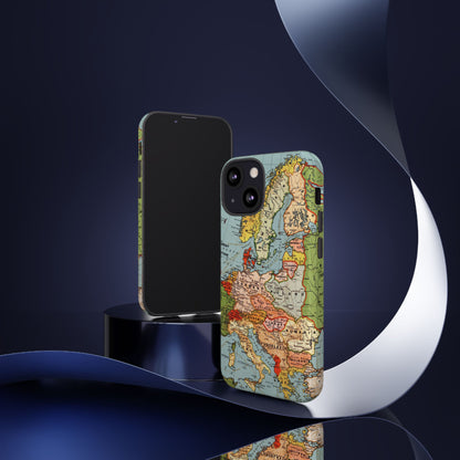 Wanderlust Vintage Map of Europe iPhone Case