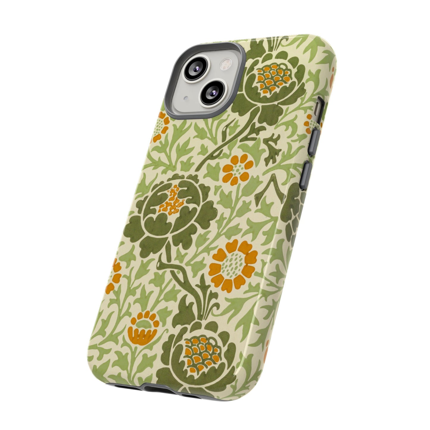Olive & Orange Vintage Botanical iPhone Case