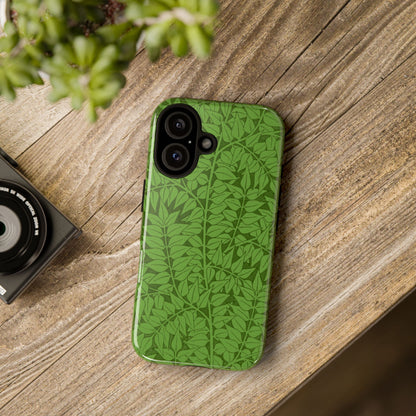 Antique Green Branch Pattern by William Morris iPhone Case
