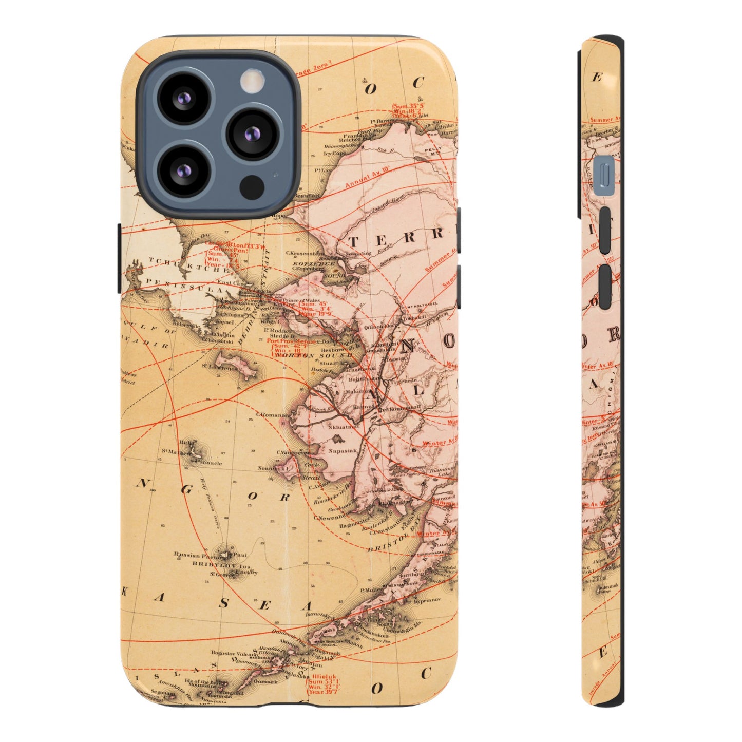 Alaska Territory Antique Map iPhone Case