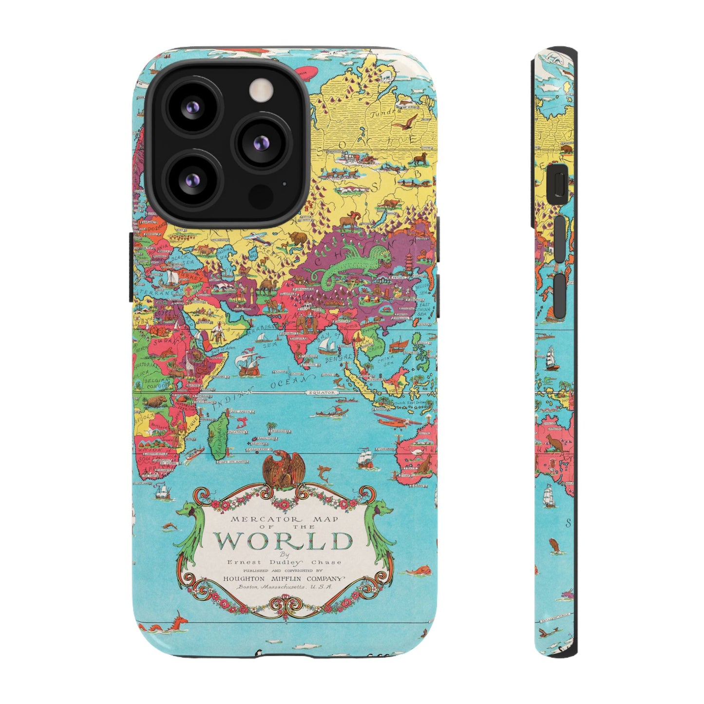 Map of the World Retro Travel iPhone Case