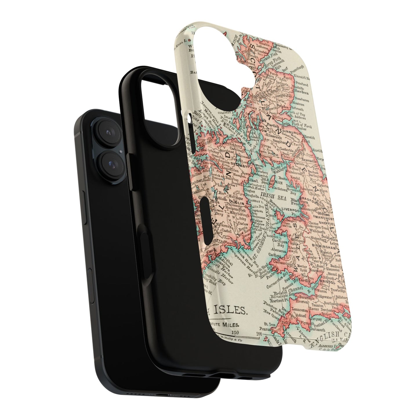 British Isles Vintage Map iPhone Case