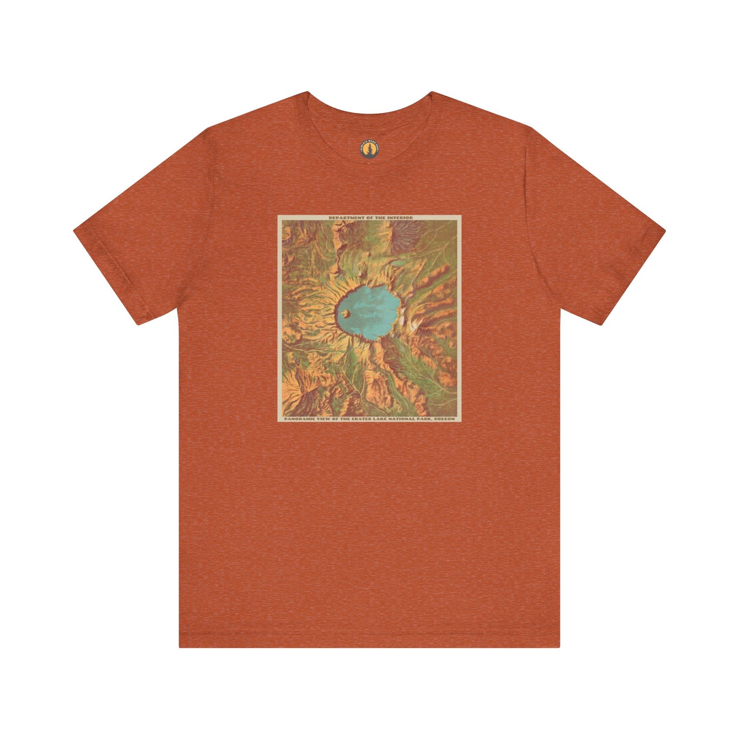 Crater Lake Vintage Map Tee