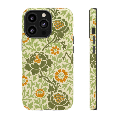 Olive & Orange Vintage Botanical iPhone Case