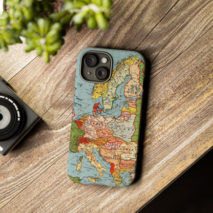 Wanderlust Vintage Map of Europe iPhone Case