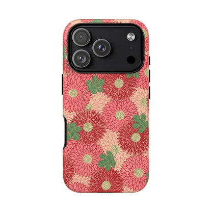 Pink Chrysanthemums Vintage iPhone Case