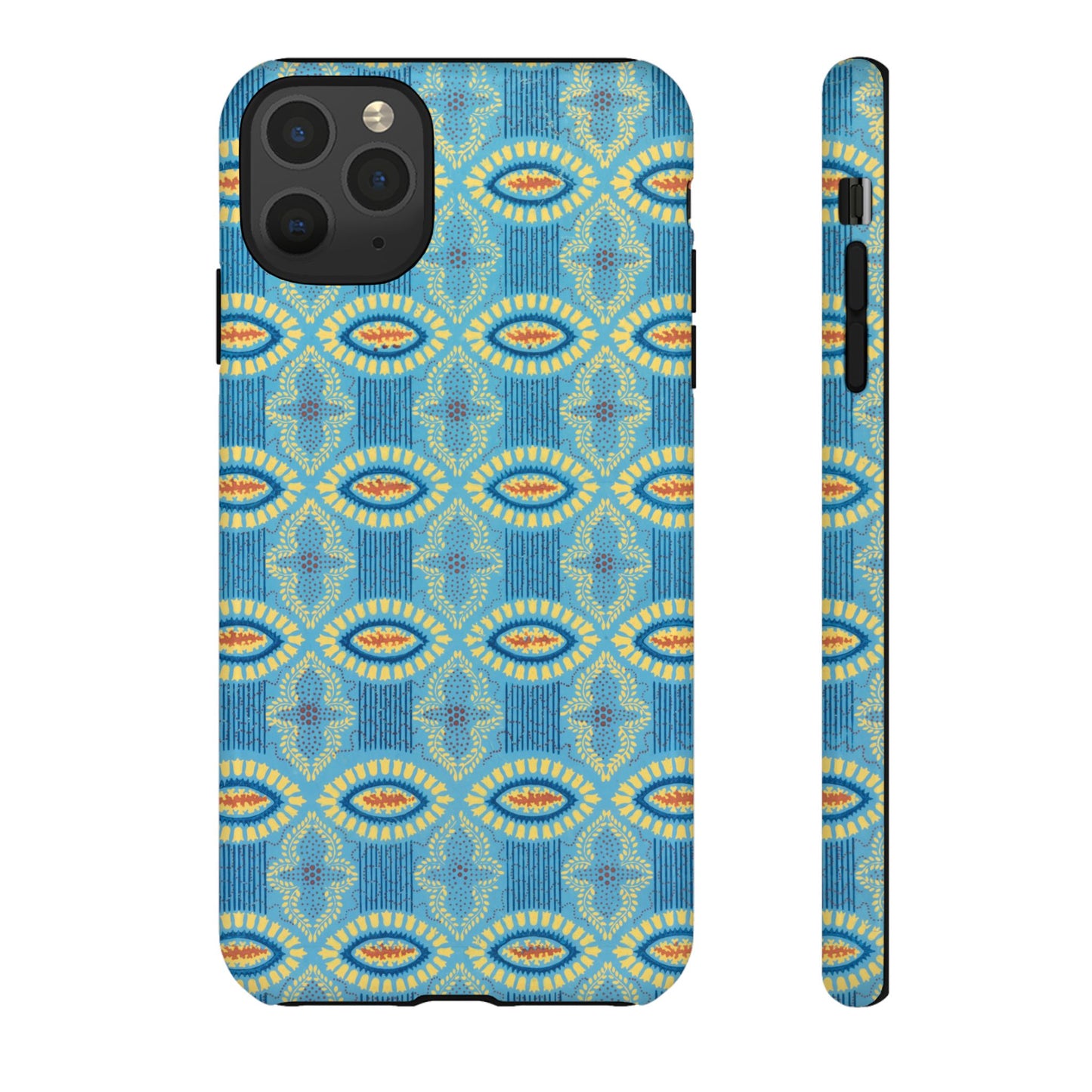 Turquoise Retro Geometric iPhone Case
