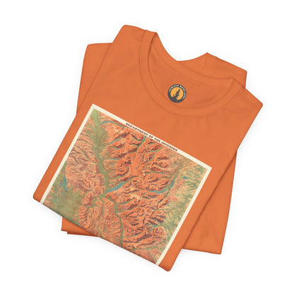 Glacier National Park Vintage Map Tee