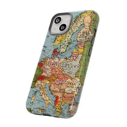 Wanderlust Vintage Map of Europe iPhone Case