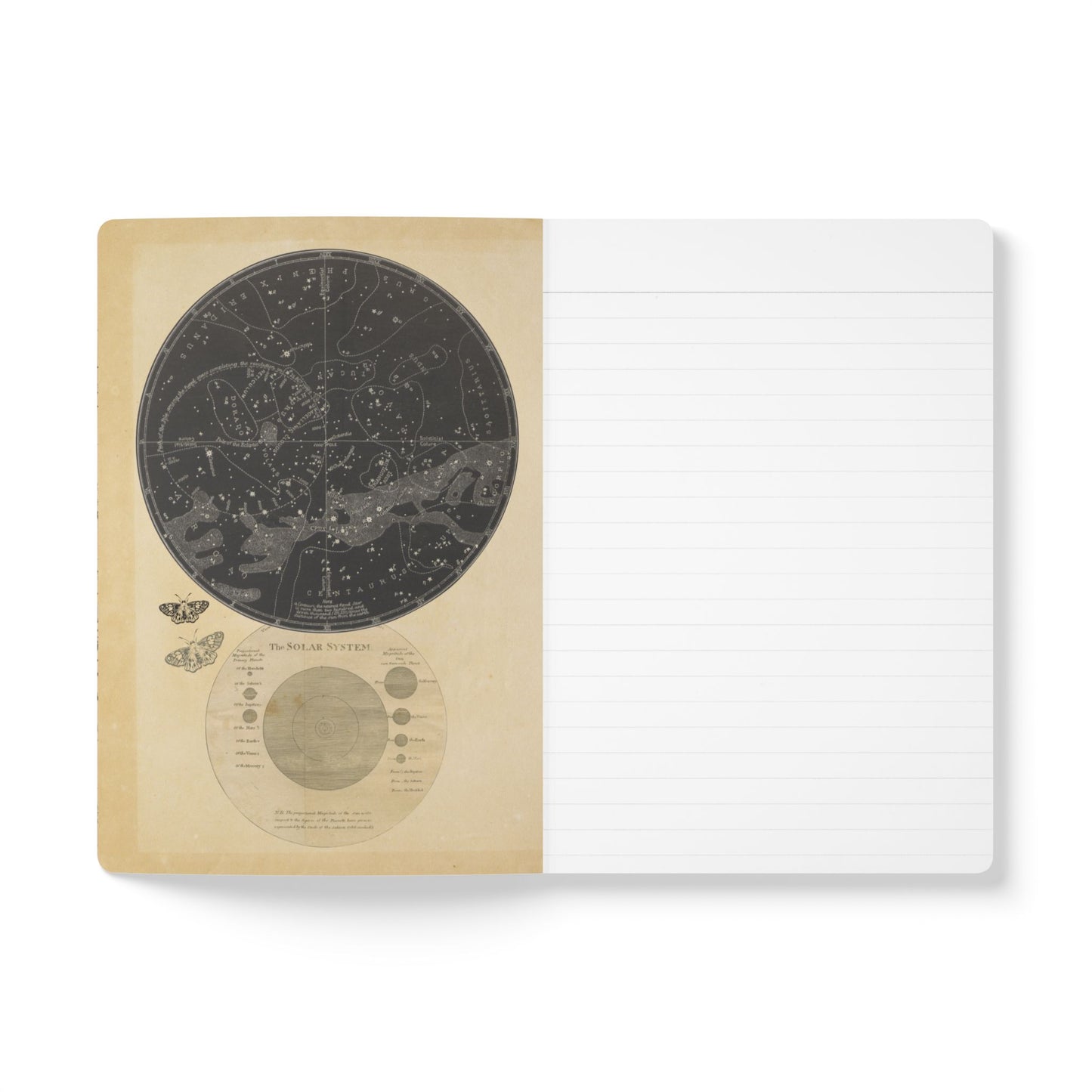 London Vintage Map | Softcover Travel Journal with Inside Illustrations