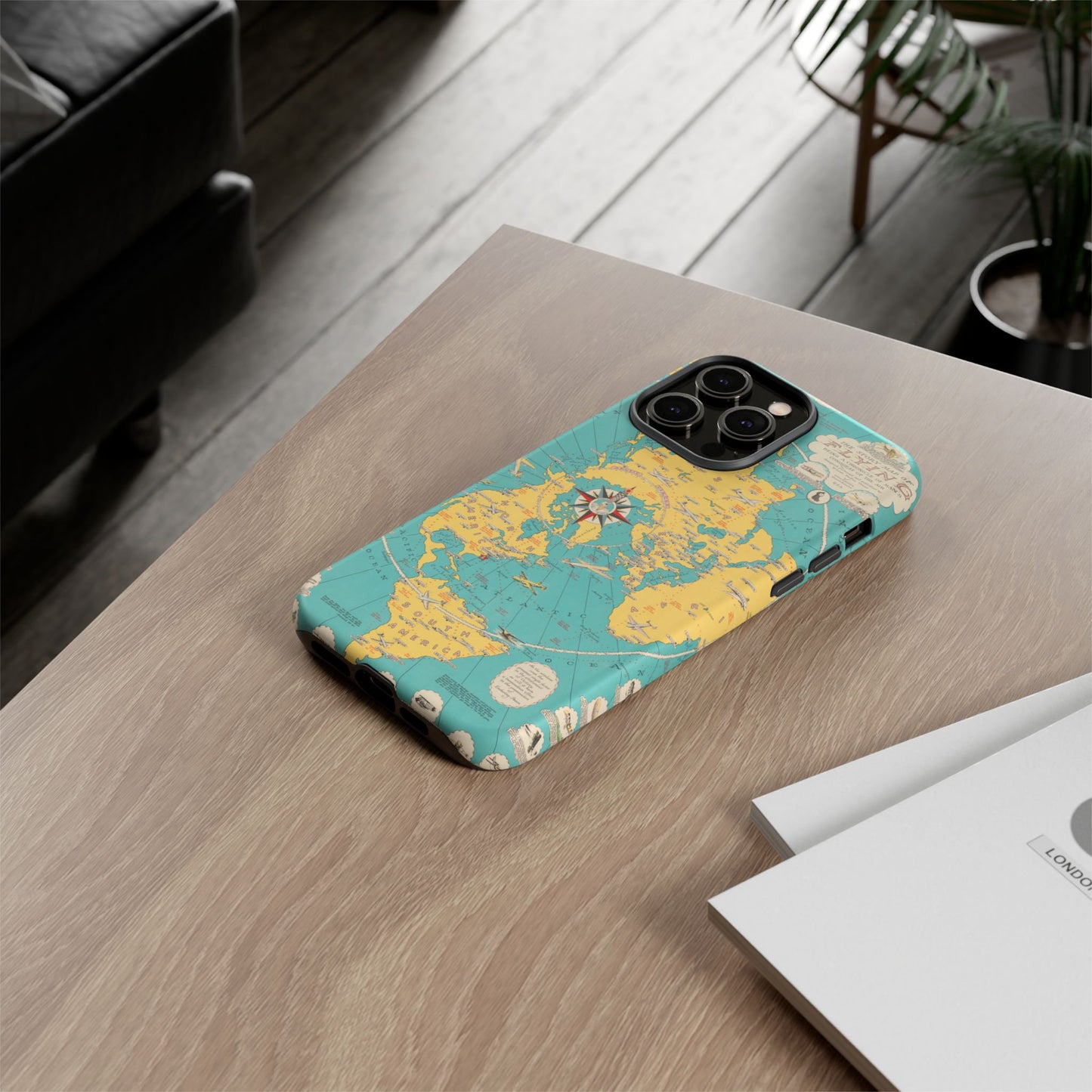 Map of Flying Retro iPhone Case