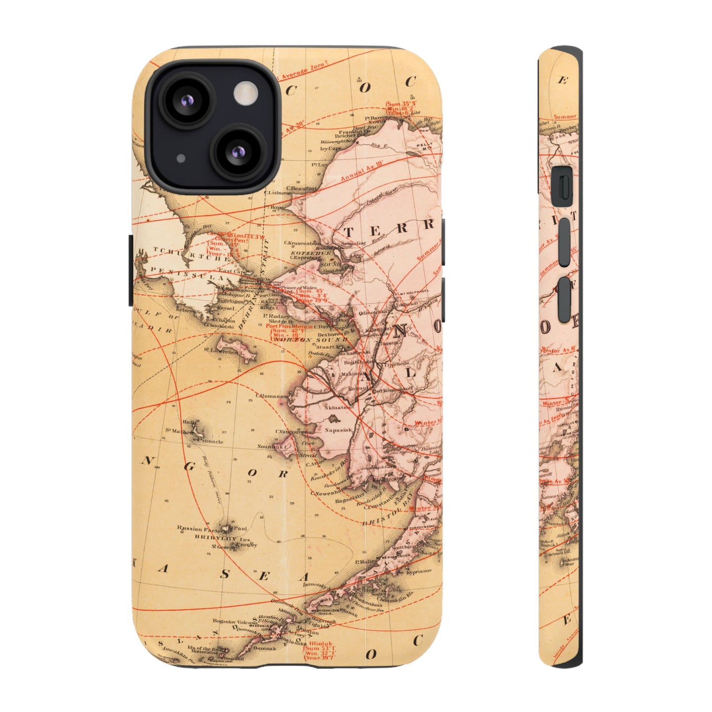 Alaska Territory Antique Map iPhone Case