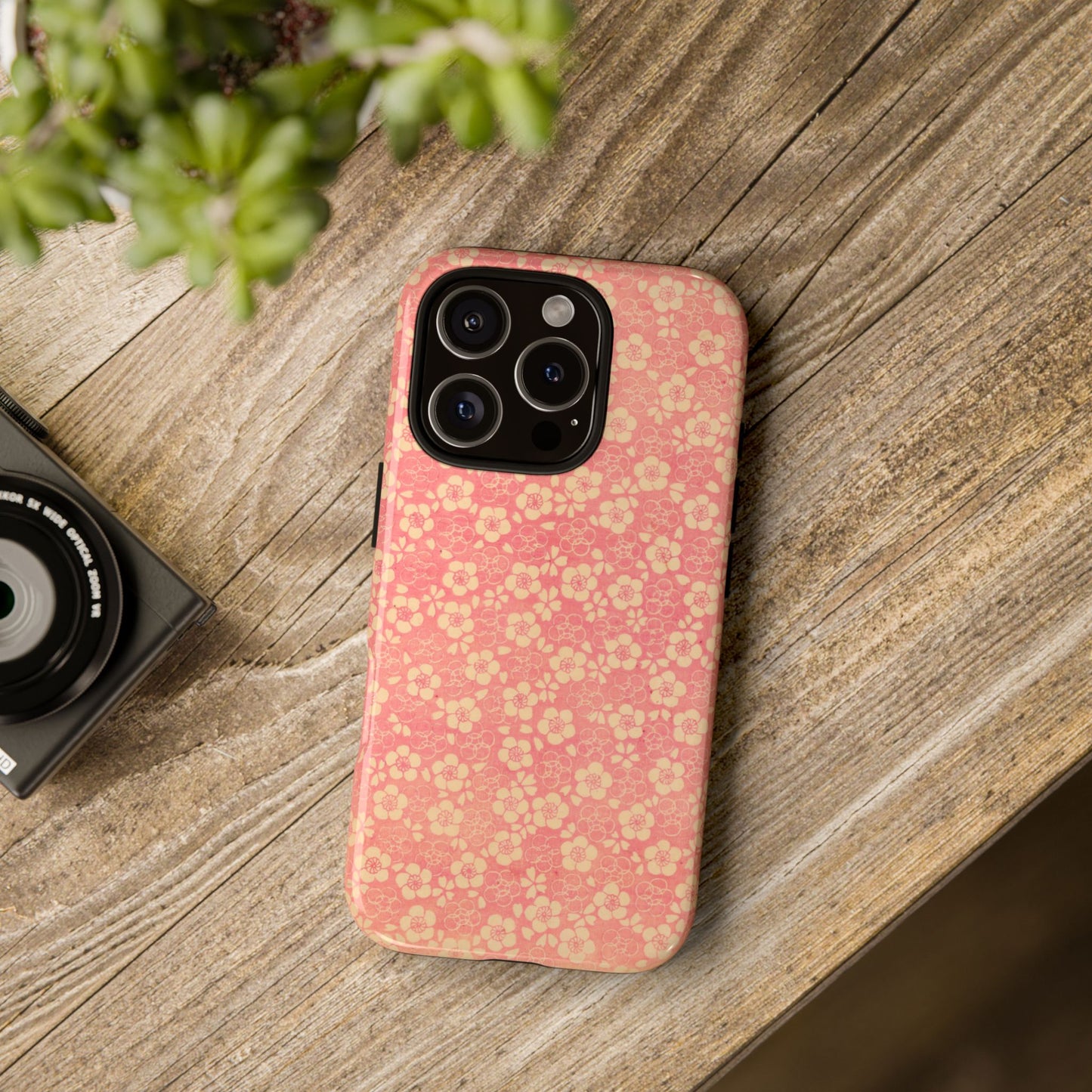 Pink Pattern Scattered Flowers iPhone Case