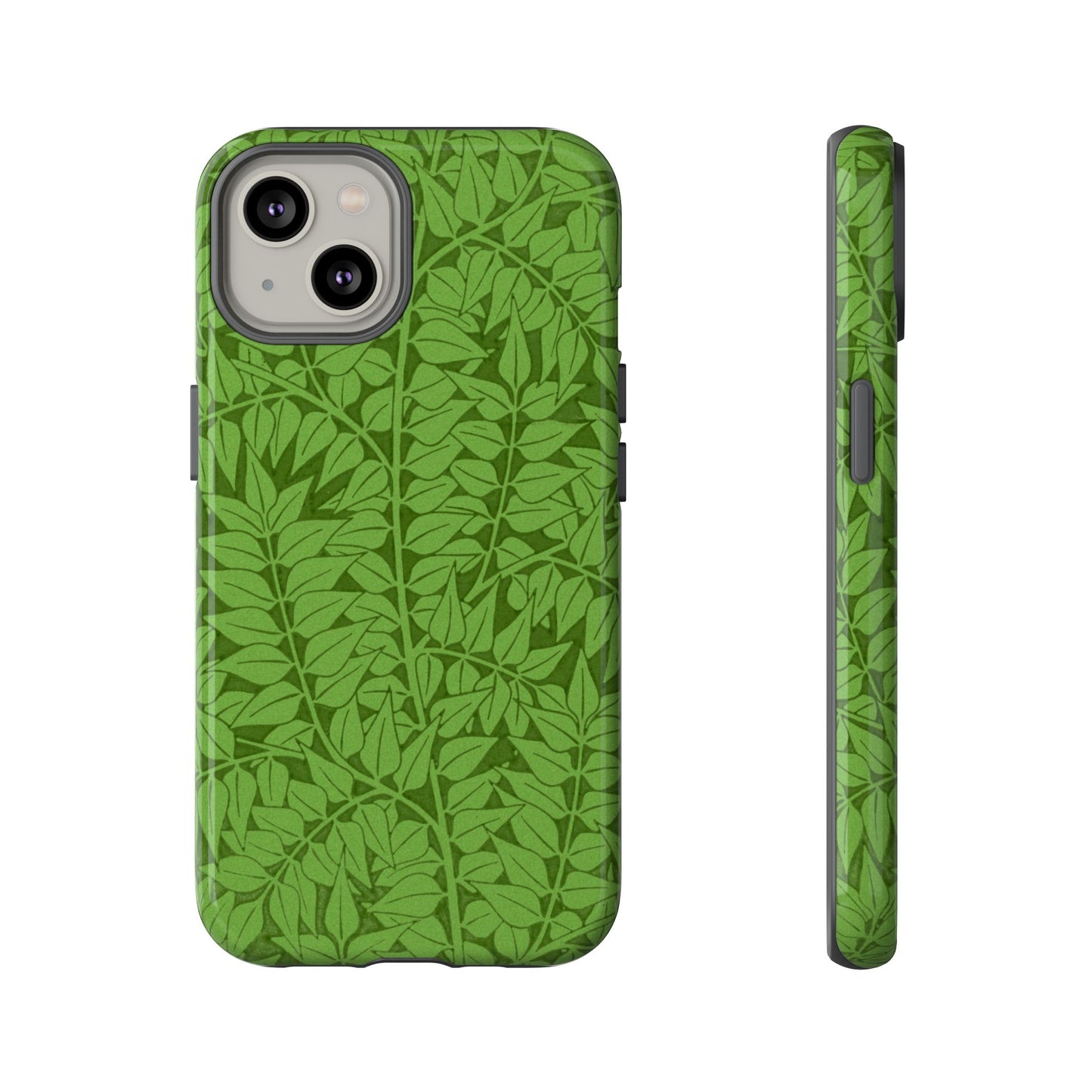 Antique Green Branch Pattern by William Morris iPhone Case
