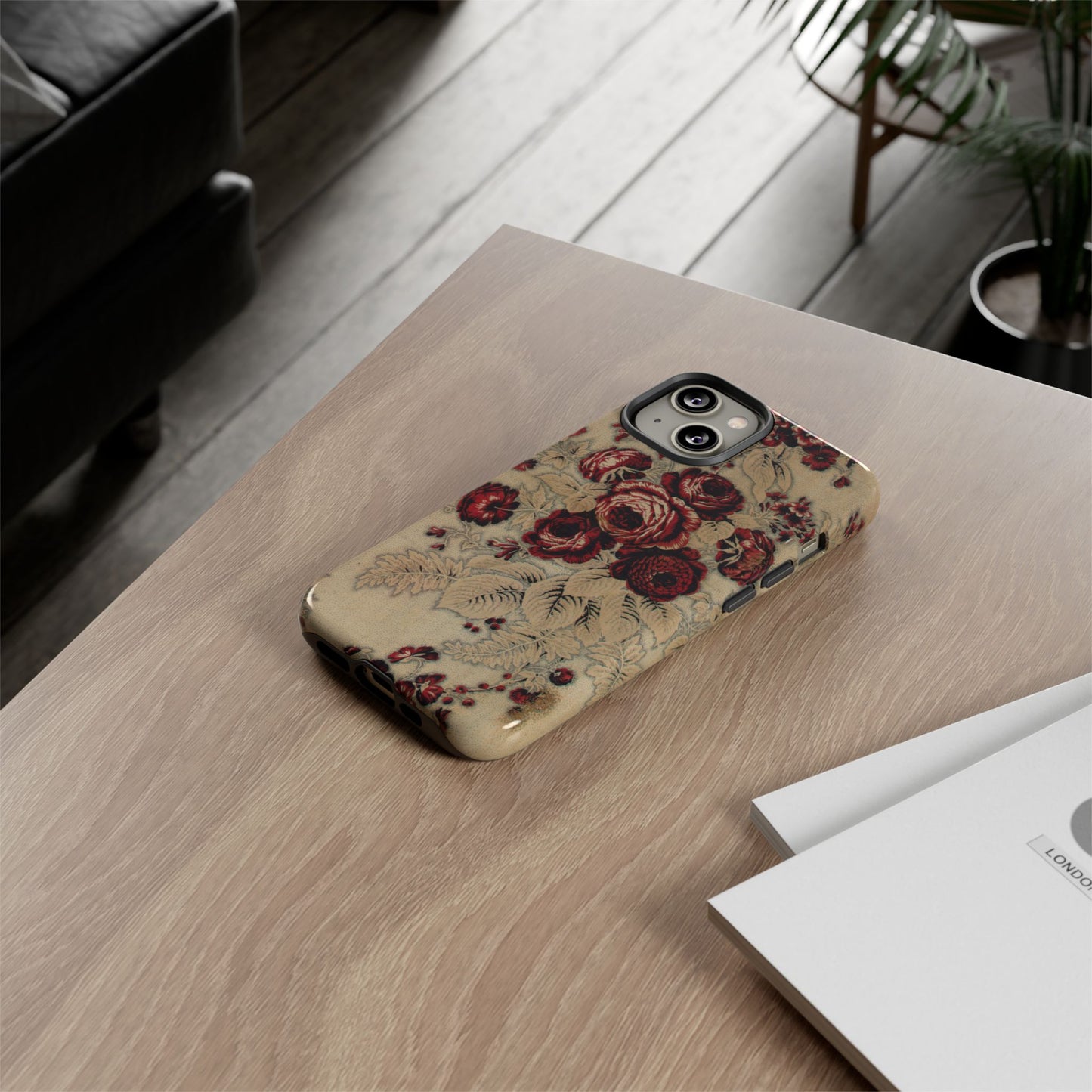 Red Roses Vintage iPhone Case