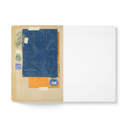 North America Vintage Map |  Softcover Travel Journal with Inside Illustrations