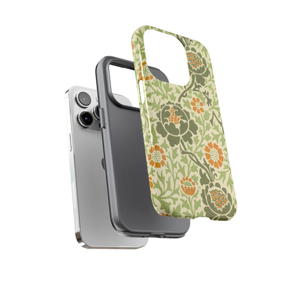 Olive & Orange Vintage Botanical iPhone Case