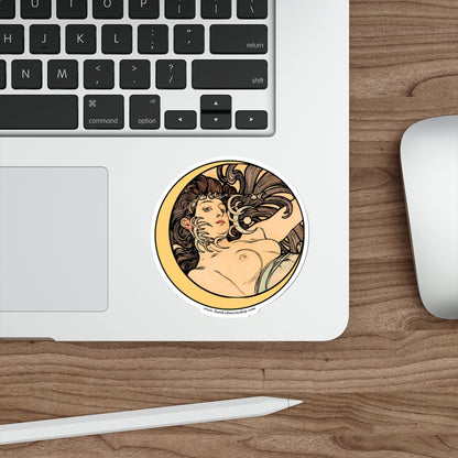 Witch Moon Art Nouveau Sticker :: Alphonse Mucha :: All-Weather, Water-Resistant Vinyl (5 sizes)