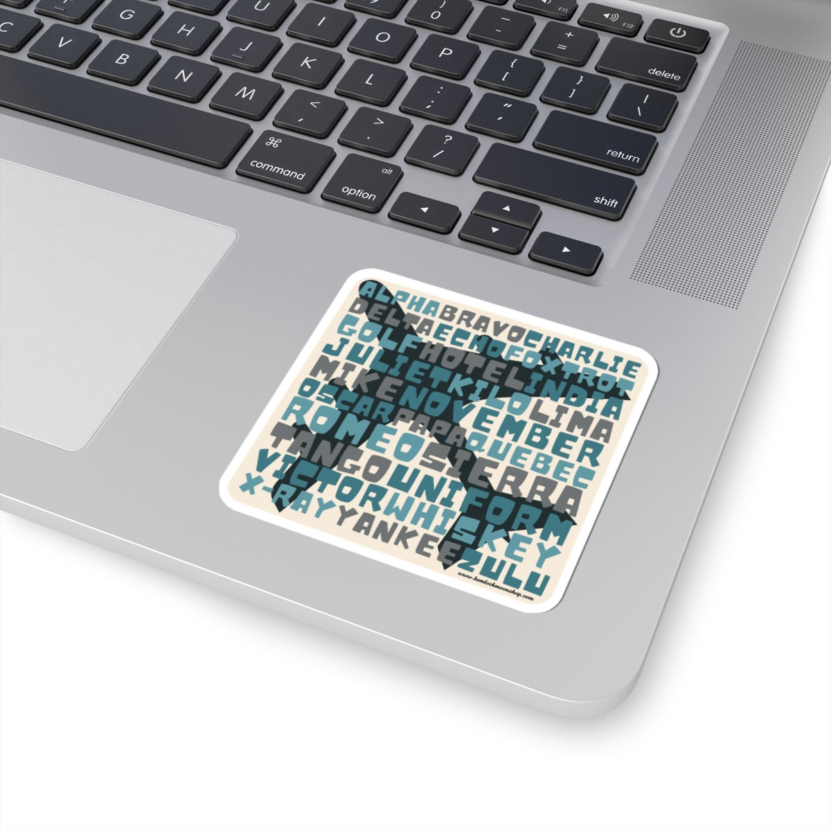 Retro Blue Aviation Alphabet Stickers (4 sizes)