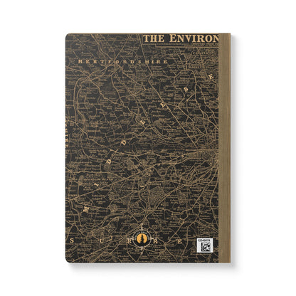 London Vintage Map | Softcover Travel Journal with Inside Illustrations