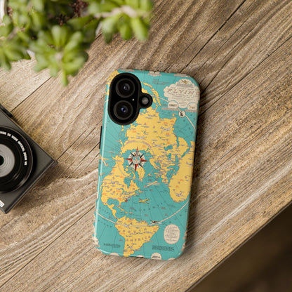 Map of Flying Retro iPhone Case