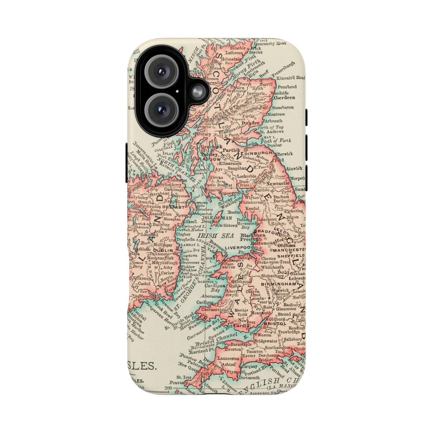British Isles Vintage Map iPhone Case