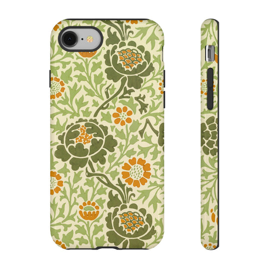 Olive & Orange Vintage Botanical iPhone Case