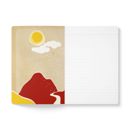 Retro Red Skiing Notebook | Vintage Winter Sports Softcover Travel Journal