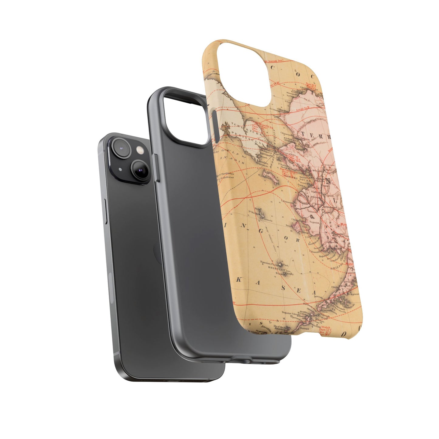 Alaska Territory Antique Map iPhone Case