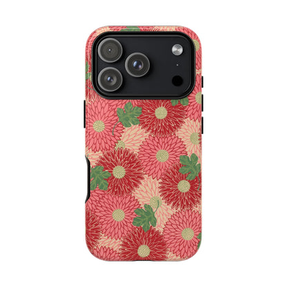 Pink Chrysanthemums Vintage iPhone Case