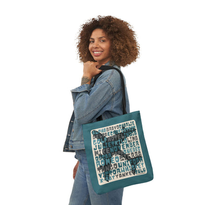 Blue Aviation Alphabet Tote Bag (3 sizes)