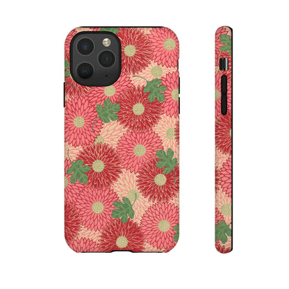Pink Chrysanthemums Vintage iPhone Case