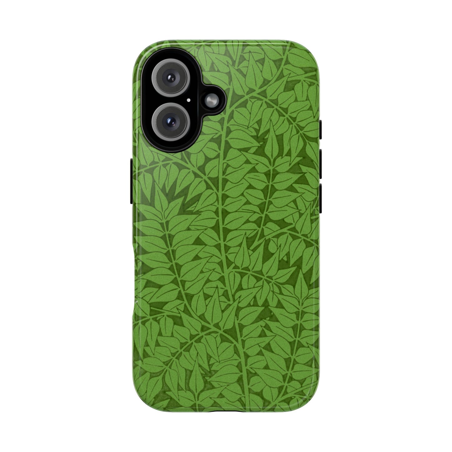 Antique Green Branch Pattern by William Morris iPhone Case
