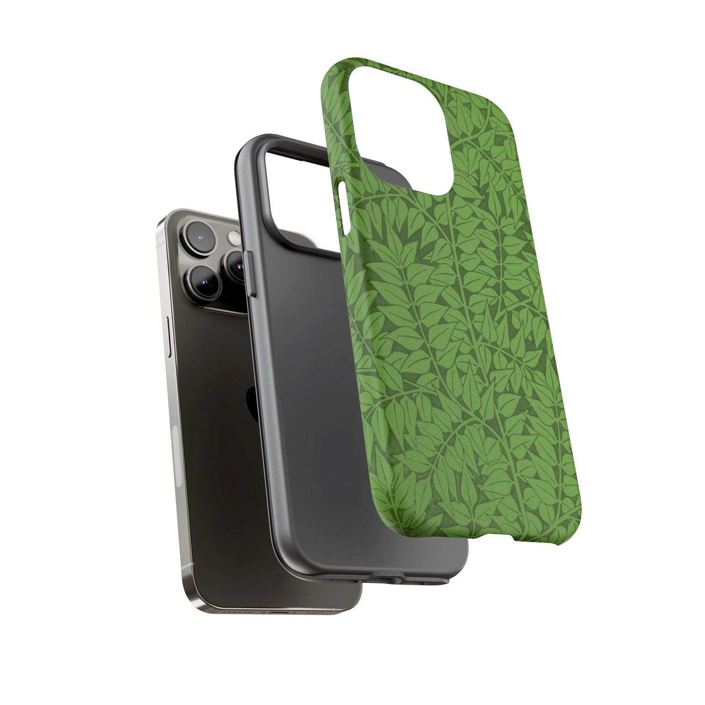 Antique Green Branch Pattern by William Morris iPhone Case