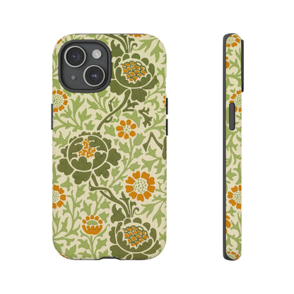 Olive & Orange Vintage Botanical iPhone Case