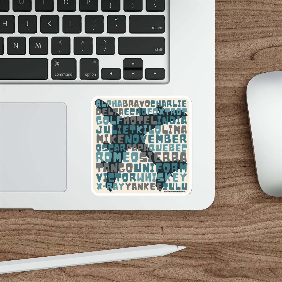 Blue Retro Aviation Alphabet Sticker :: All-Weather, Water-Resistant Vinyl (5 sizes)