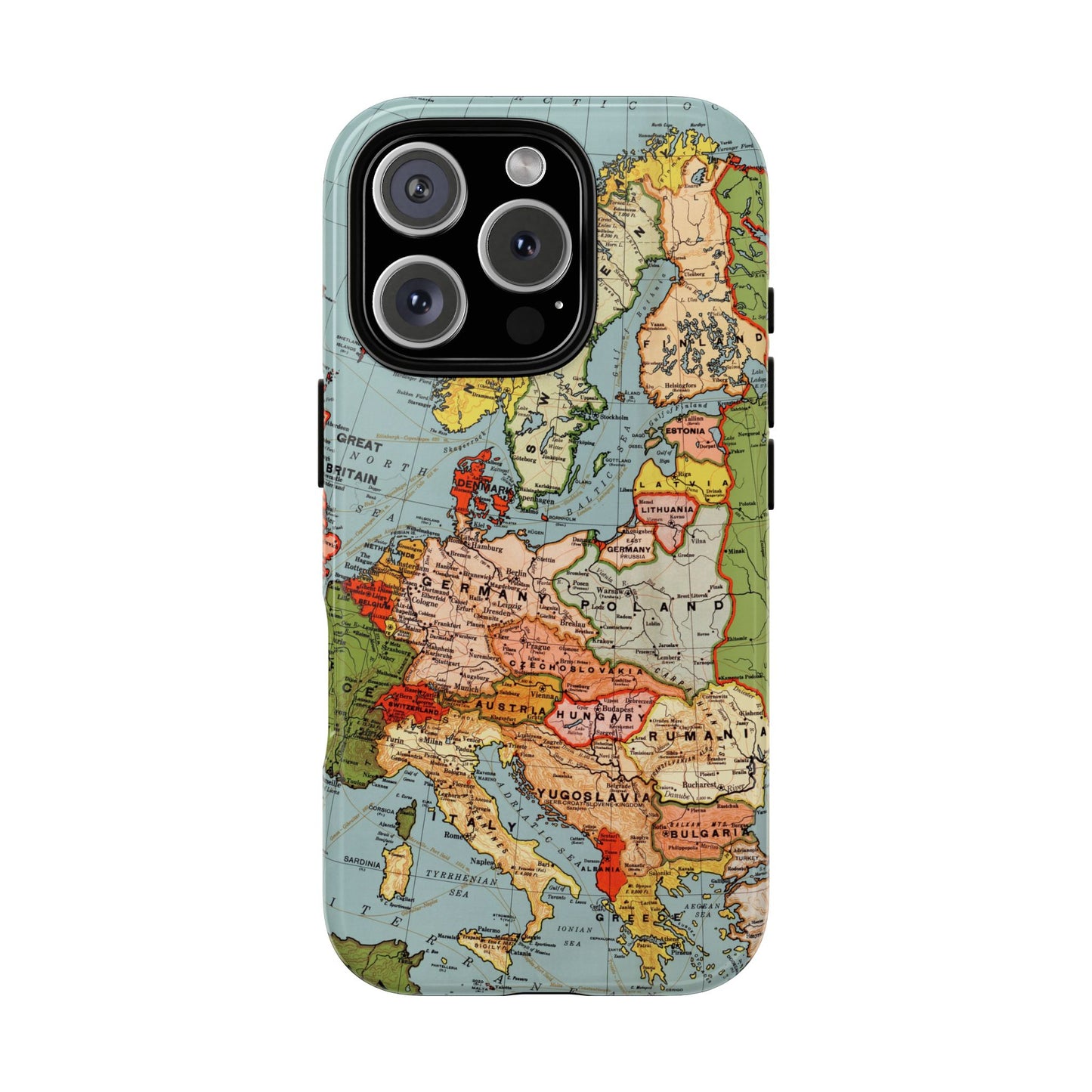 Wanderlust Vintage Map of Europe iPhone Case