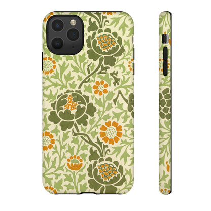 Olive & Orange Vintage Botanical iPhone Case