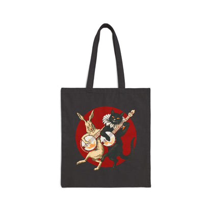 Black Cat & White Rabbit | Dueling Banjos Tote Bag