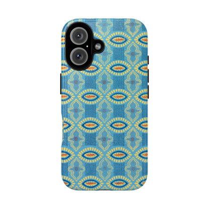 Turquoise Retro Geometric iPhone Case