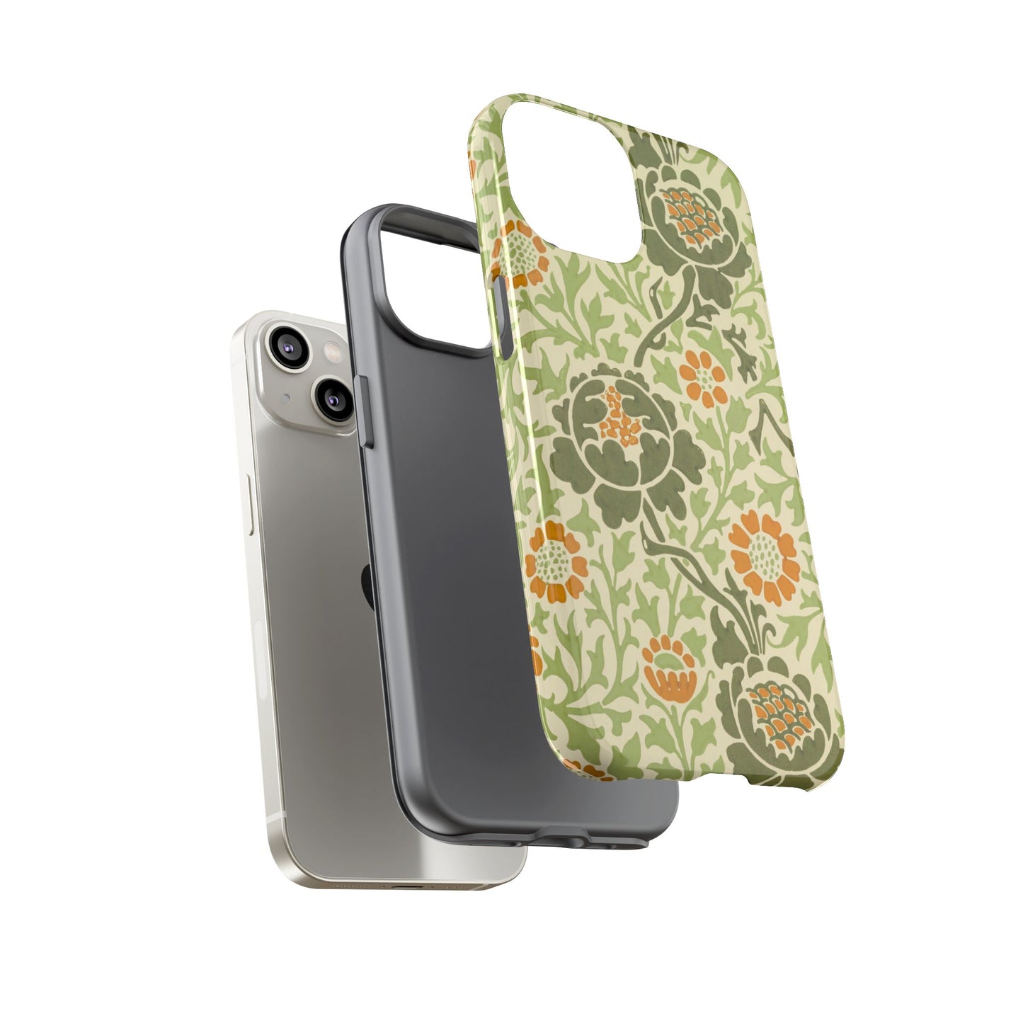 Olive & Orange Vintage Botanical iPhone Case