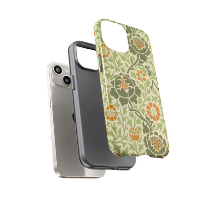Olive & Orange Vintage Botanical iPhone Case
