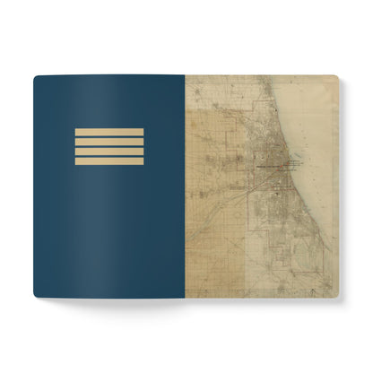 Chicago Vintage Wage Map | Softcover Notebook with Inside Maps