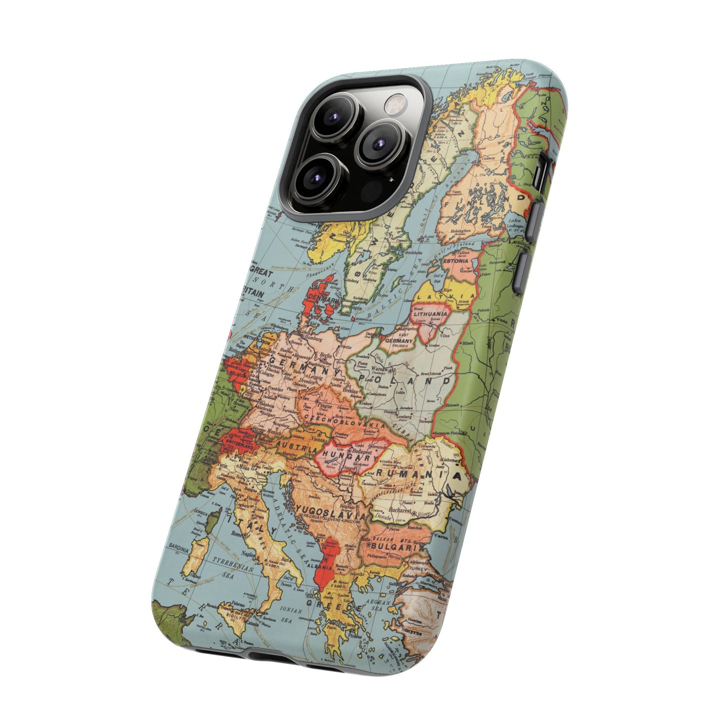 Wanderlust Vintage Map of Europe iPhone Case