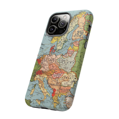 Wanderlust Vintage Map of Europe iPhone Case